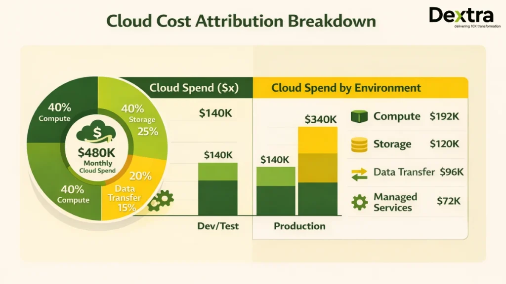 Cloud Cost Attribution Breakdown