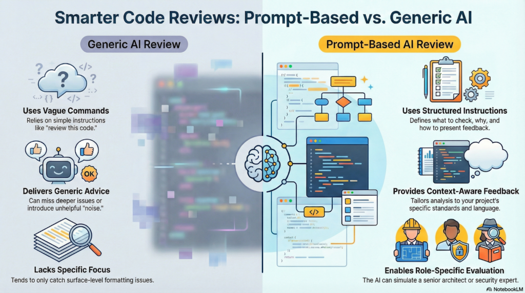 Code review with Prompt based vs Generic Ai