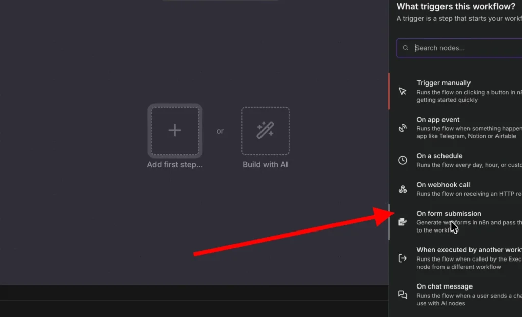 Form Submission Trigger on n8n