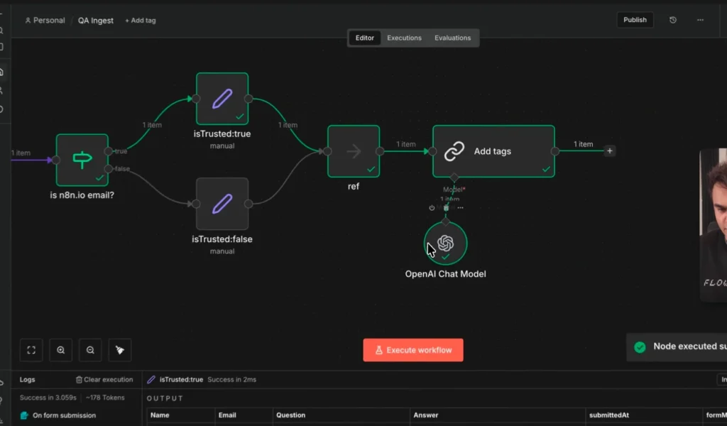 LLM Chain node at n8n